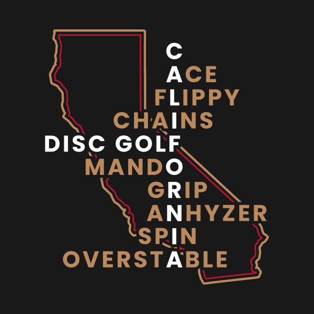 California Disc Golf - Word Blend Dark by grahamwilliams