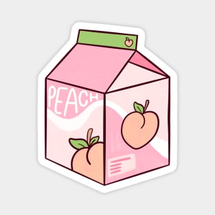 Kawaii Peach Juice Peachy Milk Aesthetic Japanese Vaporwave Magnet