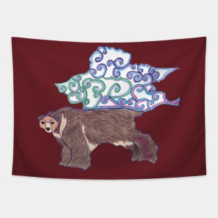 Tibetan Bear Tessalation Tapestry