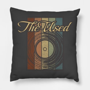 The Used Vynil Silhouette Pillow