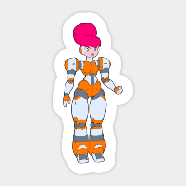 Kawaii Robot Orange 01 - Anime Robot - Sticker | TeePublic Kawaii Robot Orange 01 - Anime Robot - Sticker | TeePublic