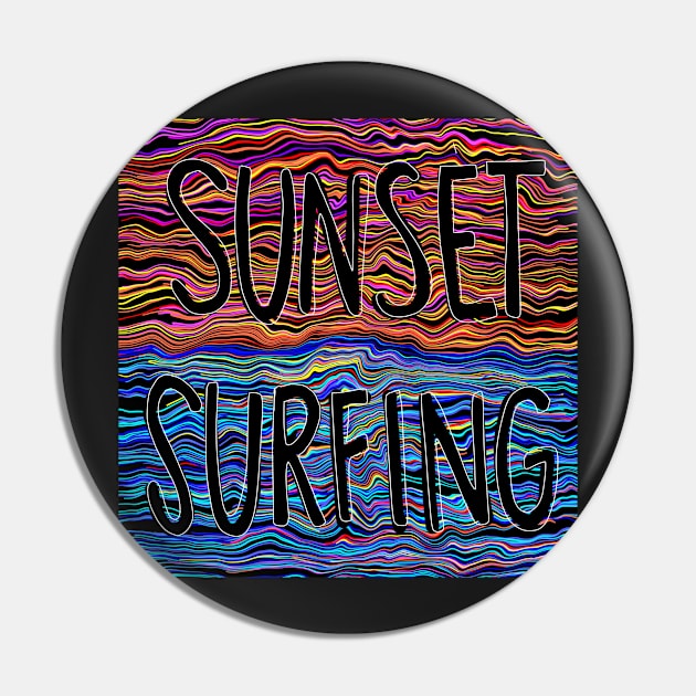 Sunset Surfing Pin by AlishaMSchil