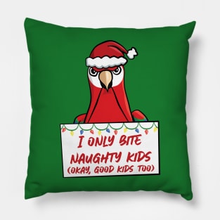 Only Bite Naughty Kids Scarlet Macaw Pillow
