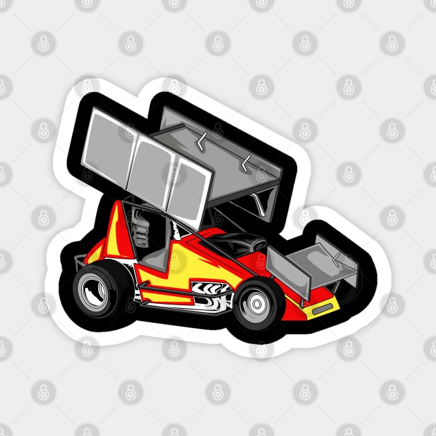 Sprint Car Racing Magnet by Shirtbubble