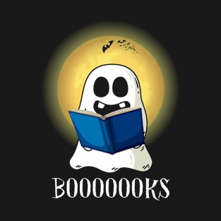 Booooooks Shirt Boo Read Books Halloween T-Shirt