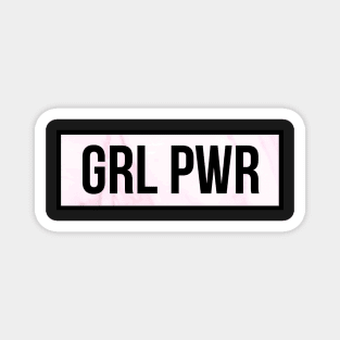 grl pwr marble Magnet