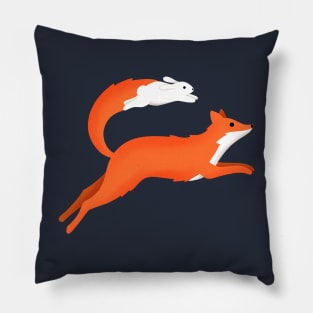 Fox and Rabbit Pillow