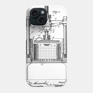 Wine Press Vintage Patent Hand Drawing Phone Case