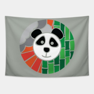 Panda & bamboo mosaic (Pocket size) Tapestry