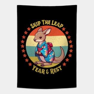 Leap year kangaroo Tapestry