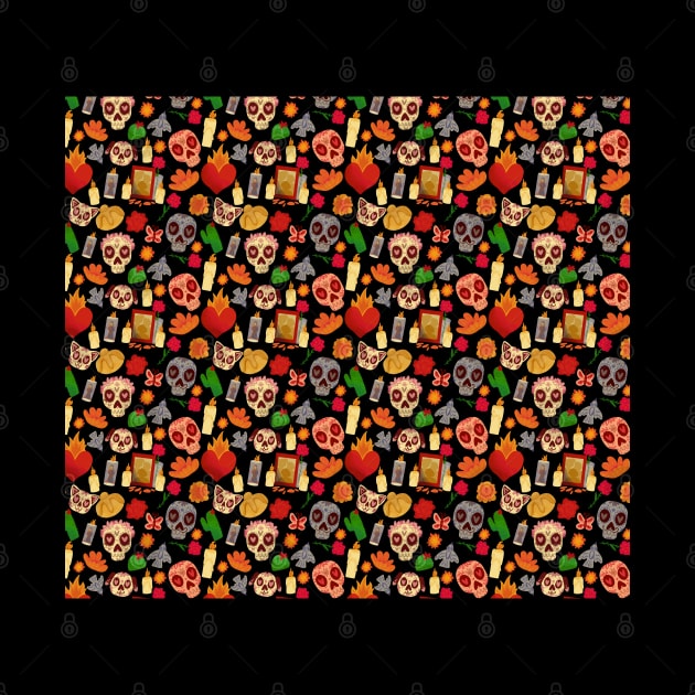 Day of The Dead Repeat Pattern by misnamedplants