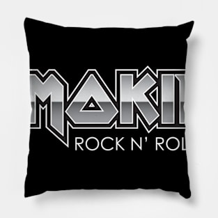 Smokin' Rock & Roll Logo Dark Pillow