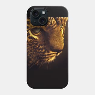 Angry , dangerous leopard portrait Phone Case