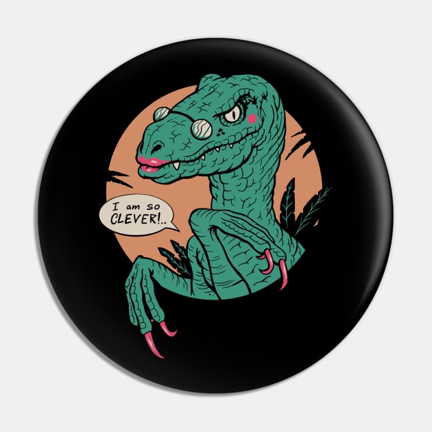 Clever Girl Pin by Vincent Trinidad Art