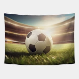 Soccer night Tapestry