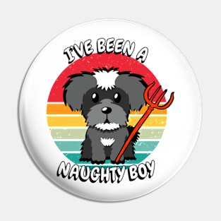 ive been a naughty boy - schnauzer Pin