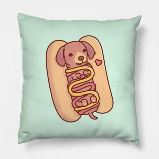 Cute Dachshund Hotdog Bun Pillow