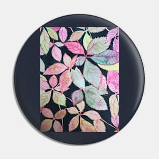 Autumn leaves watercolor painting Pin