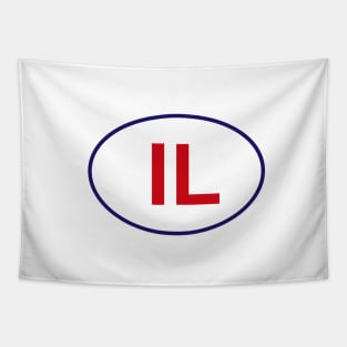 Illinois State Sticker Tapestry