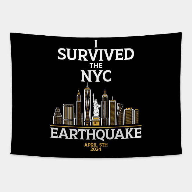 I Survived The NYC Earthquake Tapestry by dnacreativedesign