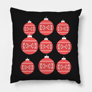 Christmas Tree Decorations Red Christmas Tree Bubbles Pillow