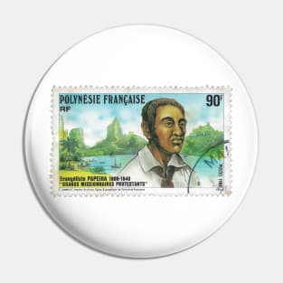 French Polynesian Stamp 1988 Pin