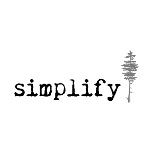 Simplify Thoreau Typewriter Pine Tree T-Shirt