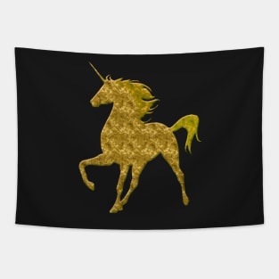 Gold Magical Unicorn Tapestry