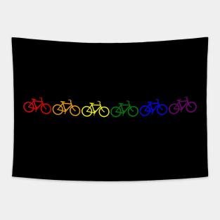 Rainbow Bicycles Tapestry