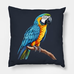 Colorful Macaw Parrot Pillow