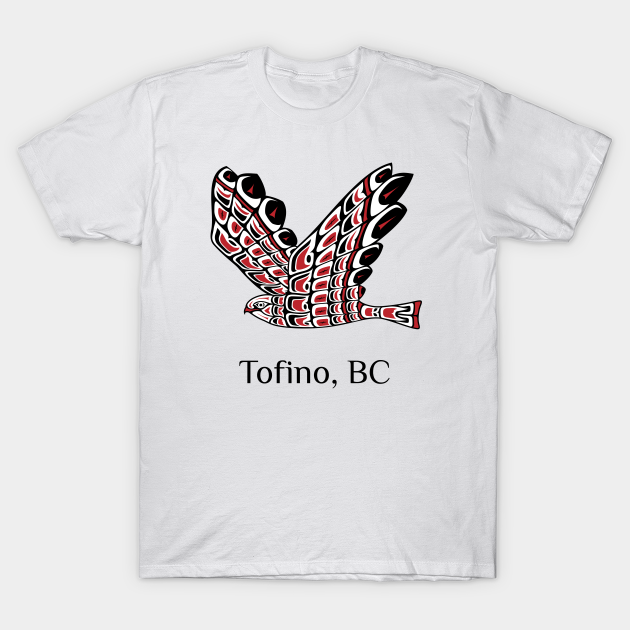 Tofino, British Columbia Native Tribal Red Tailed Hawk Raptor - Red Tailed Hawk Lovers Gift - T-Shirt