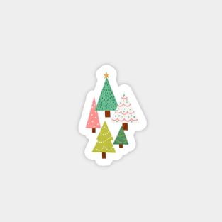 Holly Jolly Christmas Trees Magnet