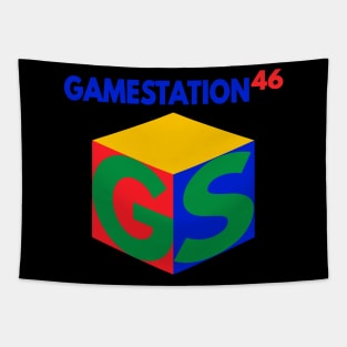 GameStation 46 Parody Video Game System 90's 2000's Knock Off Brand Logo (Version 2) Tapestry