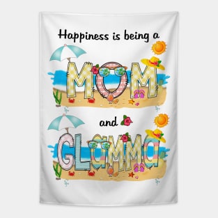 Happiness Is Being A Mom And Glamma Summer Beach Happy Mother's Tapestry