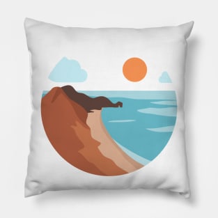 Beach Landscape Minimalist Pillow