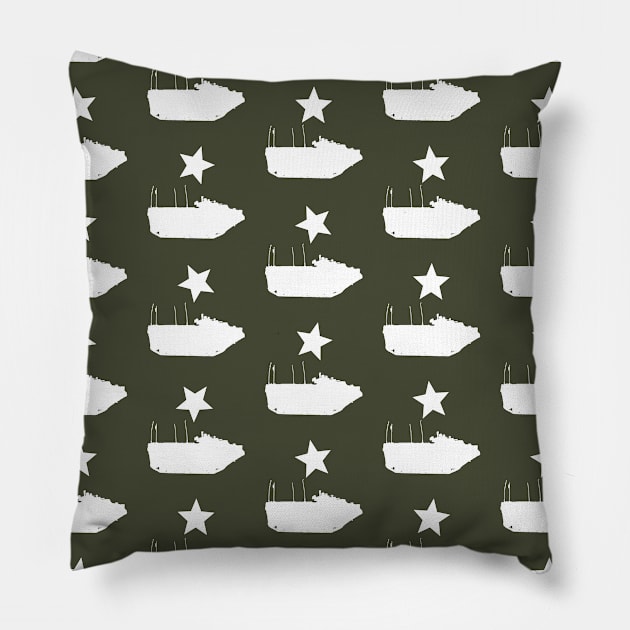 Amphibious Assault Vehicle Pillow by Jared S Davies