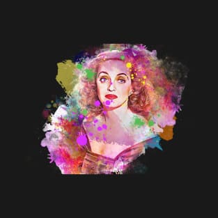 Bette Davis - Splash color art T-Shirt