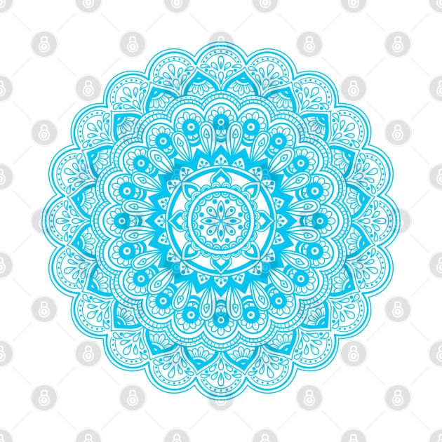 Blue mandala drawing by BaliChili