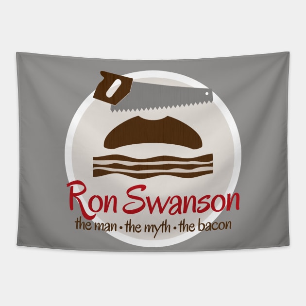 Ron Swanson: The Man, the Myth, the Bacon Tapestry by Xanaduriffic