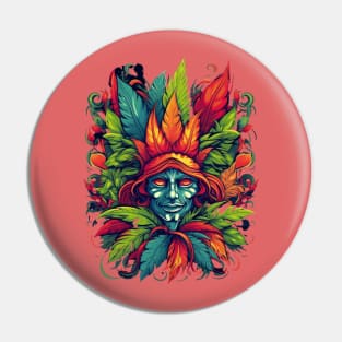 Colorful Tracker Indian Style Pin