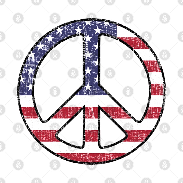 American Flag Peace Sign by Webdango