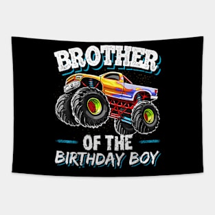 Brother Of The Birthday Boy Monster Truck Tapestry