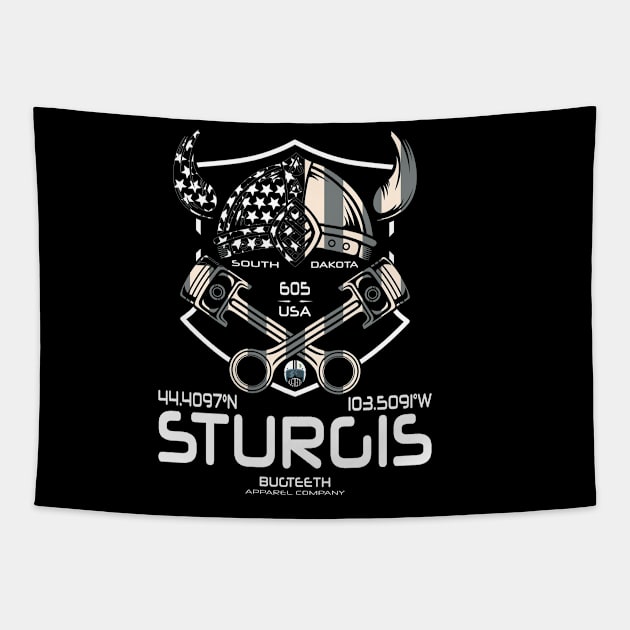 STURGIS SOUTH DAKOTA BIKER SHIRT Tapestry by Bugteeth