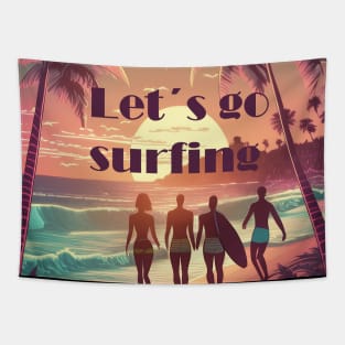 Let´s go surfing California summer vibes Tapestry