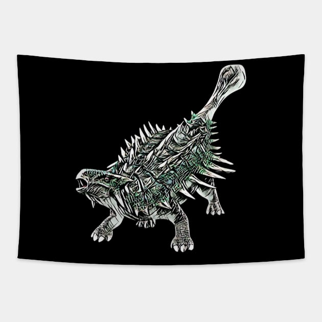 Ankylosaurus Tapestry by Nimmersatt