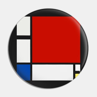 Piet Mondrian Painting - Red Yellow Blue Pin