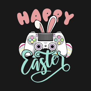 Happy Easter Video Game Bunny Gaming Controller Gamer T-Shirt