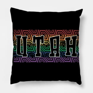 LGBTQ PATTERN USA UTAH Pillow