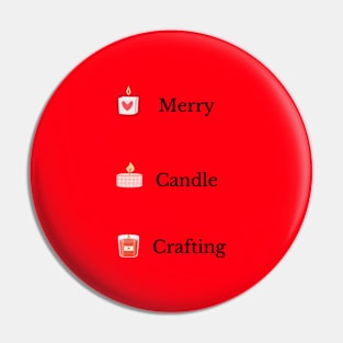 Merry Candle Crafting Pin