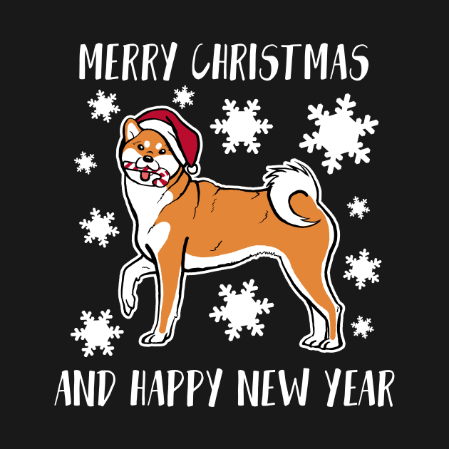 Merry christmas shibainu t-shirt by ZlaGo